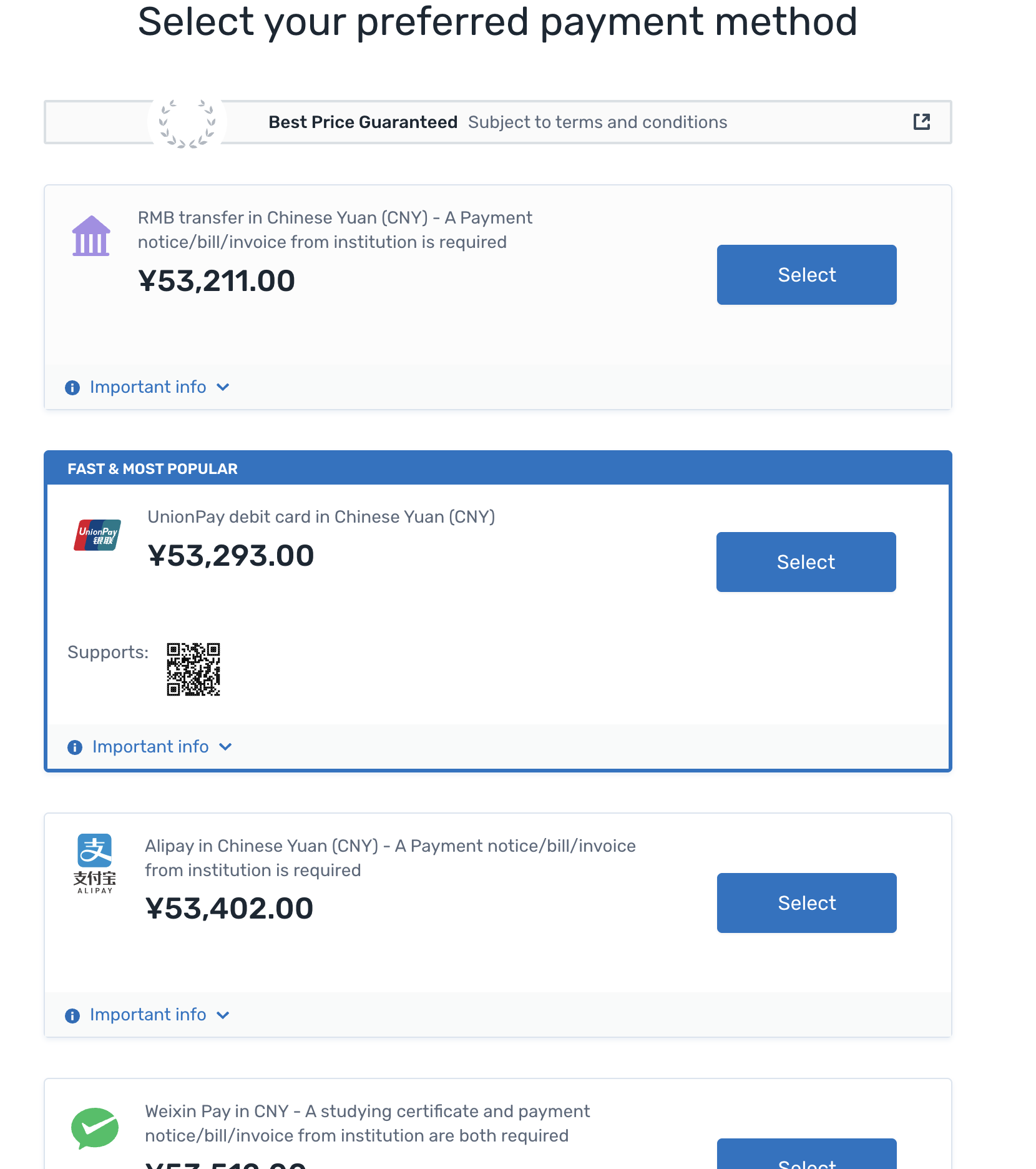 Payment Methods